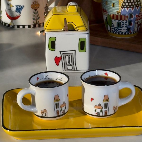 Açucareiro Egan Italy Le Casette - Amarelo