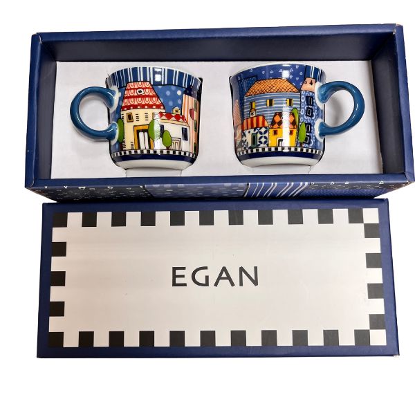 Conjunto de 2 Xícaras Paese Mio para Cafe Expresso Egan - Azul