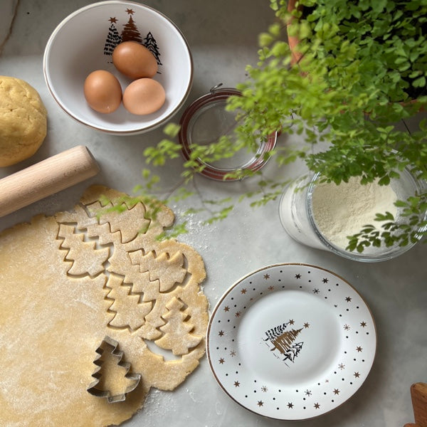 Prato de Sobremesa Natal Escandinavo – Feito à Mão