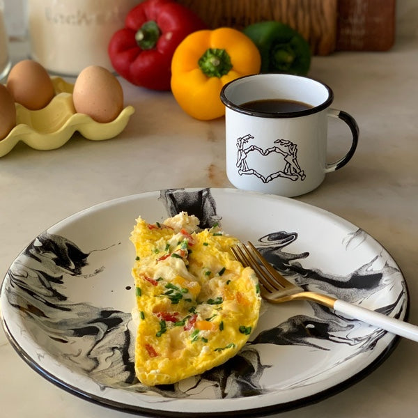 Porta Ovos de Cerâmica Cozinha Retrô - Amarelo Pastel